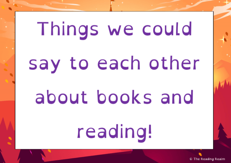 Free display resource: Things we could say to each other about books ...